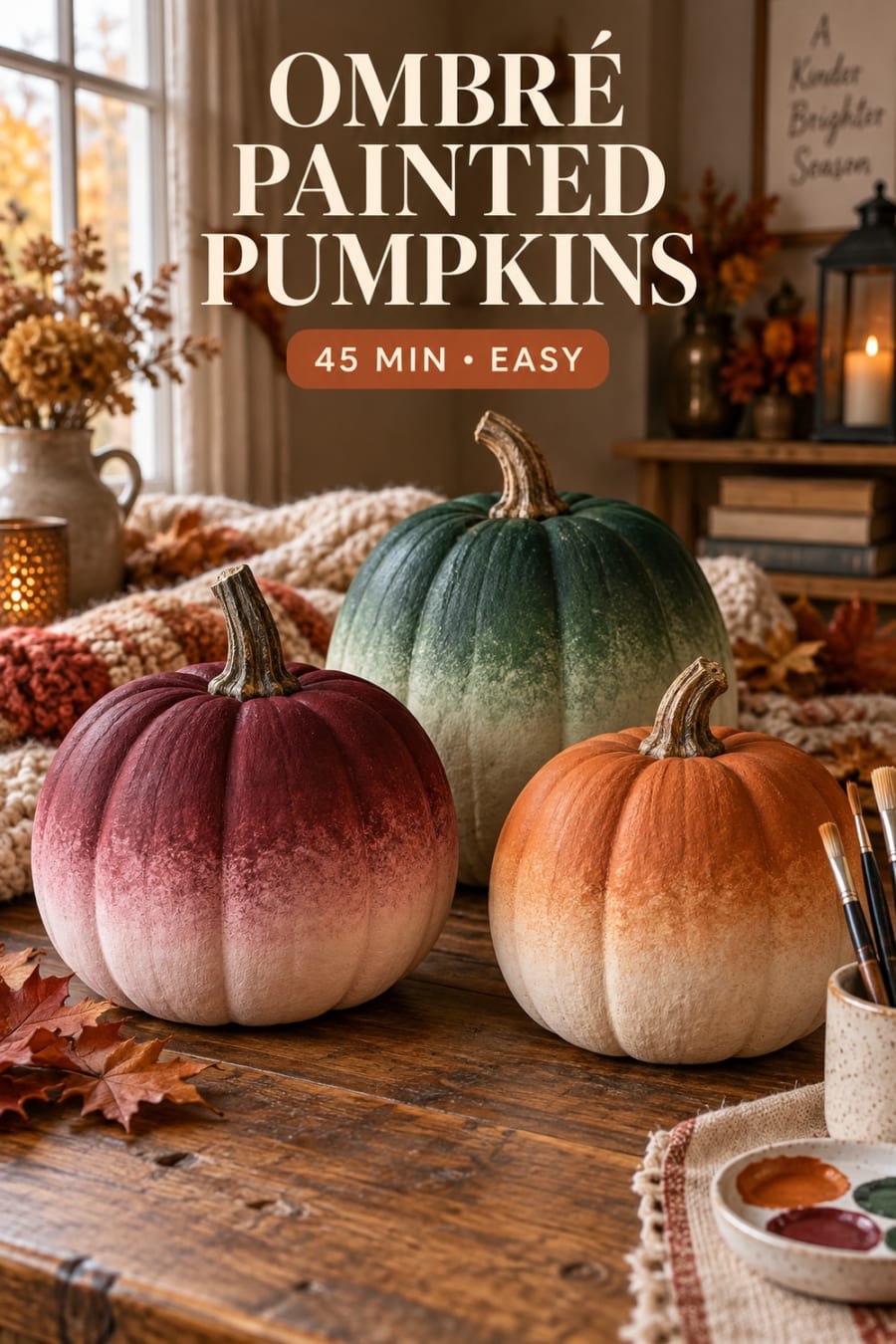 Ombré Painted Pumpkins pin