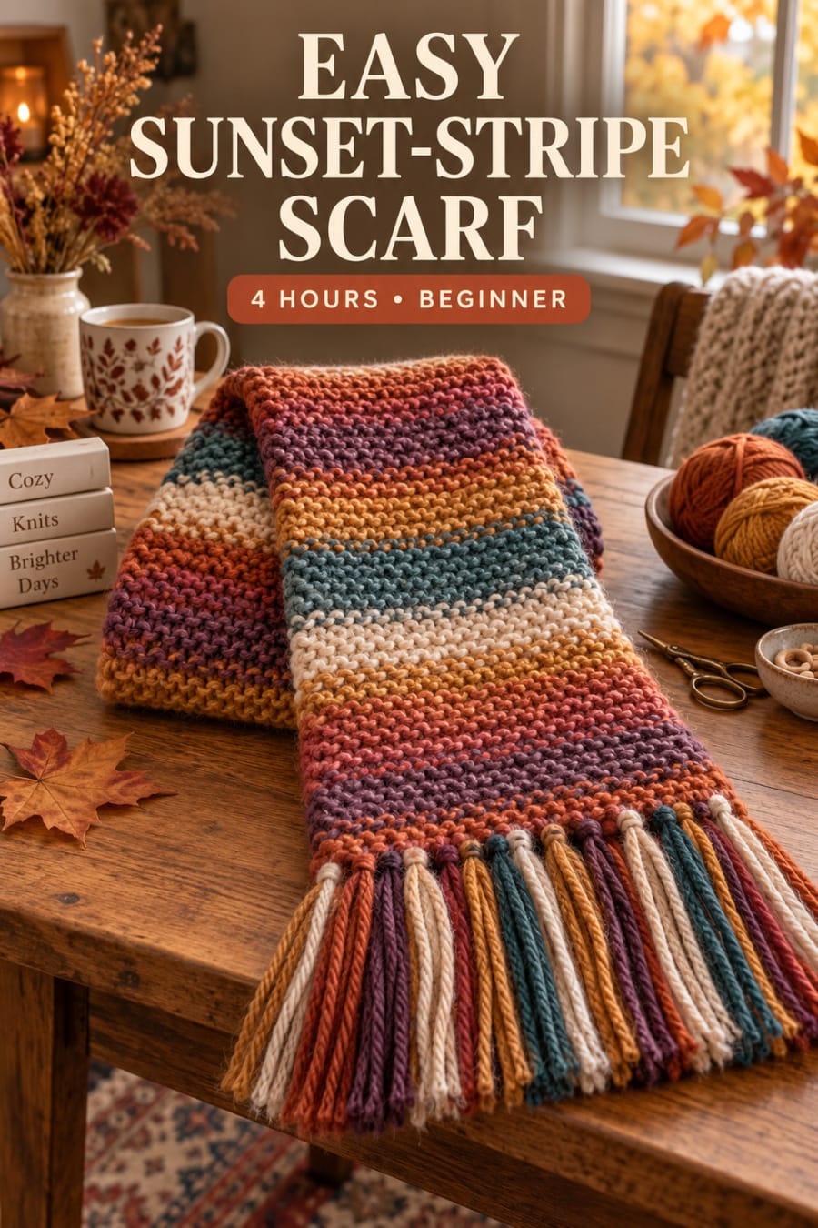 Sunset Stripe Scarf pin