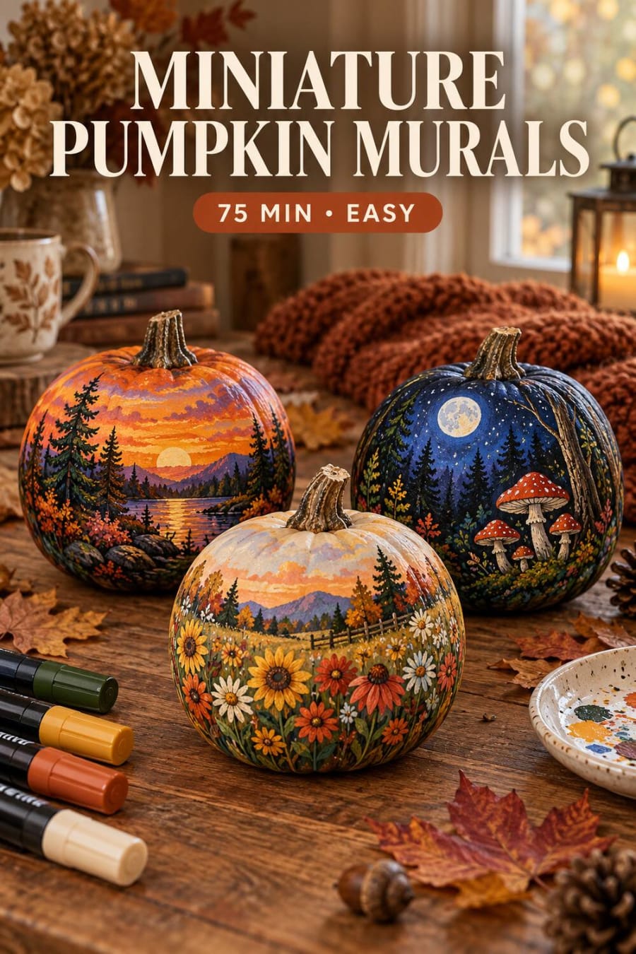 Miniature Pumpkin Murals pin