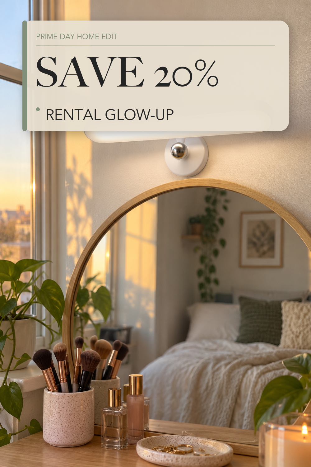 Benreom Rechargeable Vanity Lights for Mirror, Wireless LED Stick On Light; lifestyle styling illustration