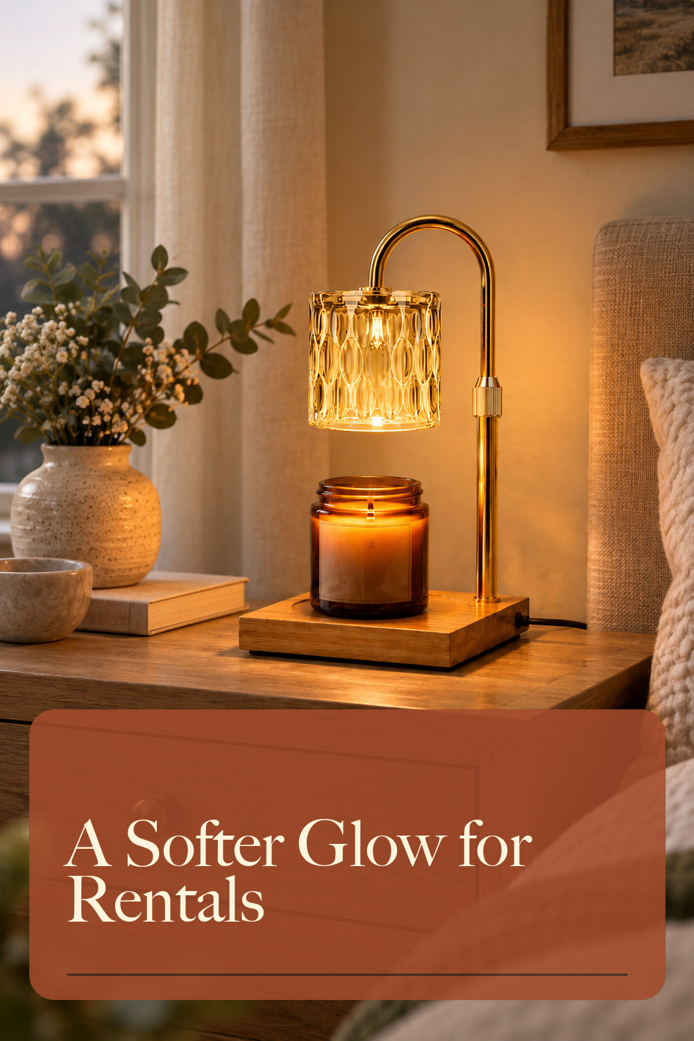 Candle Warmer Lamp with 3 Bulbs, Adjustable Height Dimmable Candle Warmer with Timer, Candle Lamp with Charming Gift Box Ribbon,Birthday Gifts for Women Mom, House Warming Gifts New Home Decor; styling inspiration