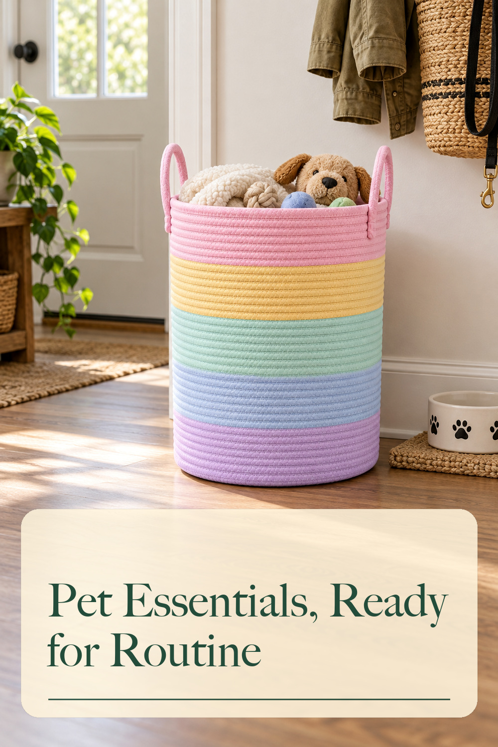 OrganiHaus Rainbow Laundry Basket & Hamper, Nursery Playroom 52L; styling inspiration