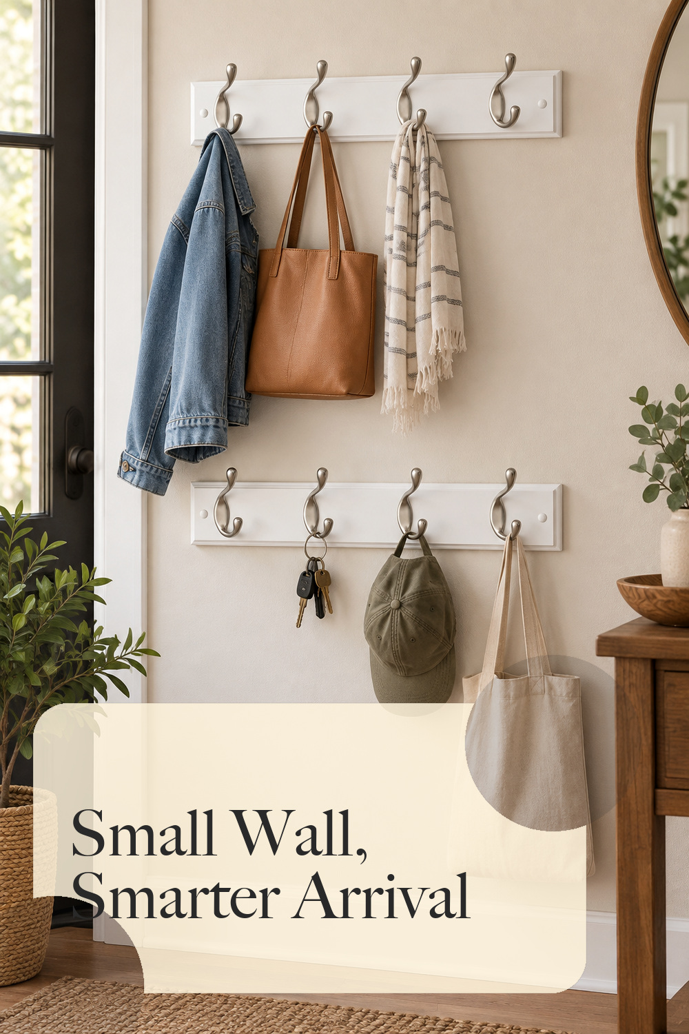 Amada Coat Rack Wall Mount 2 Pack, Coat Hangers with 8 Hooks, White; styling inspiration