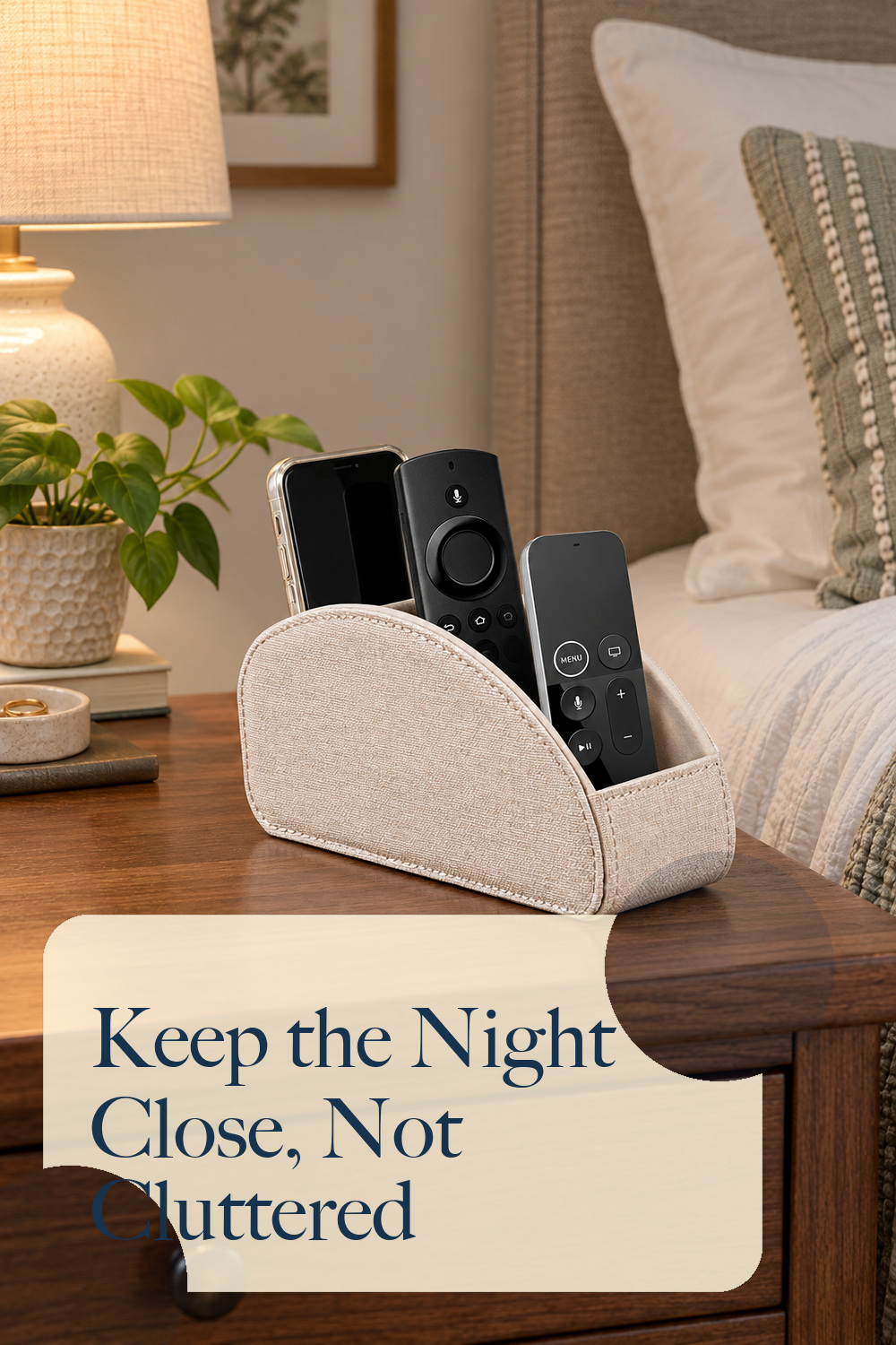 PU Leather TV Remote Control Holder/Caddy for Table with 5 Compartments; styling inspiration