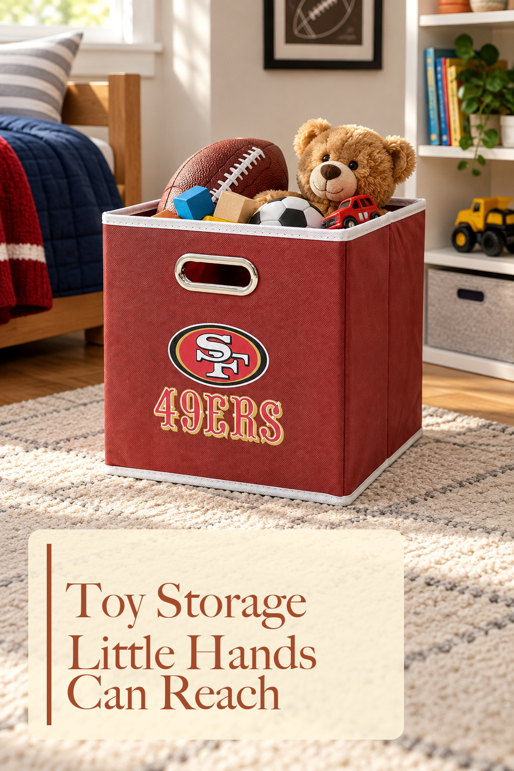 Franklin Sports NFL San Fracisco 49Ers Collapsible Storage Bin; styling inspiration