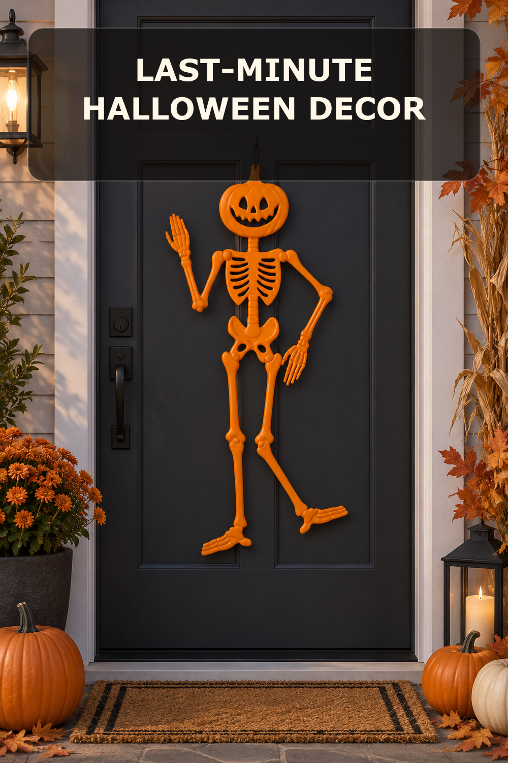 Jointed pumpkin skeleton; styling inspiration