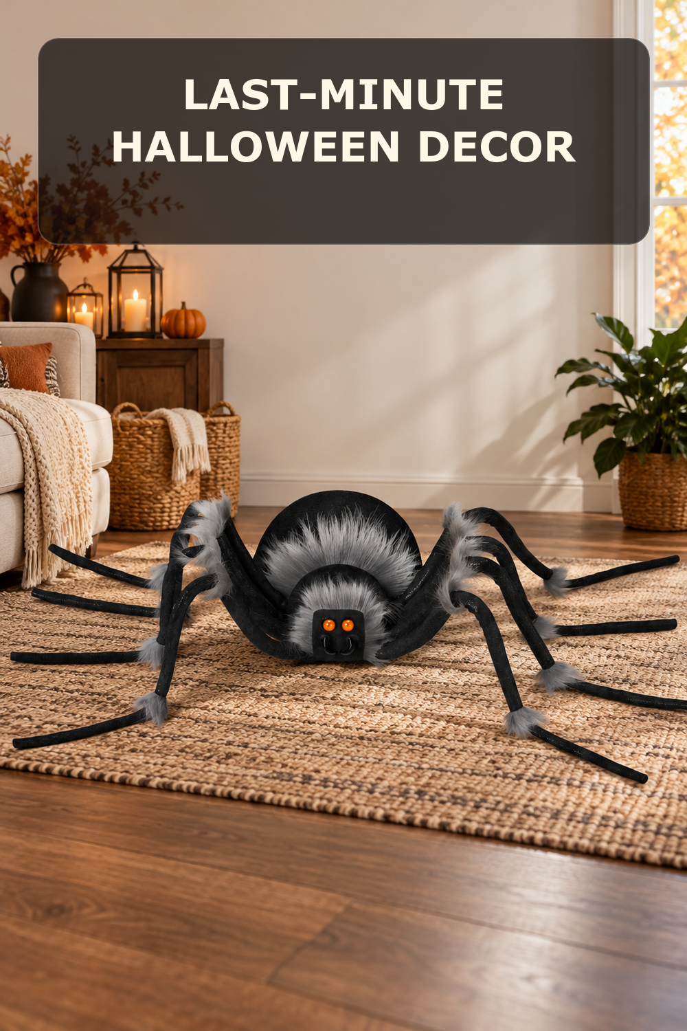 Six-foot plush spider; styling inspiration