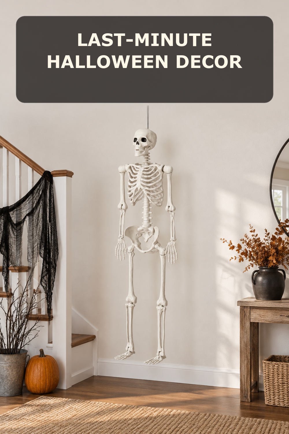Lifesize posable skeleton; styling inspiration