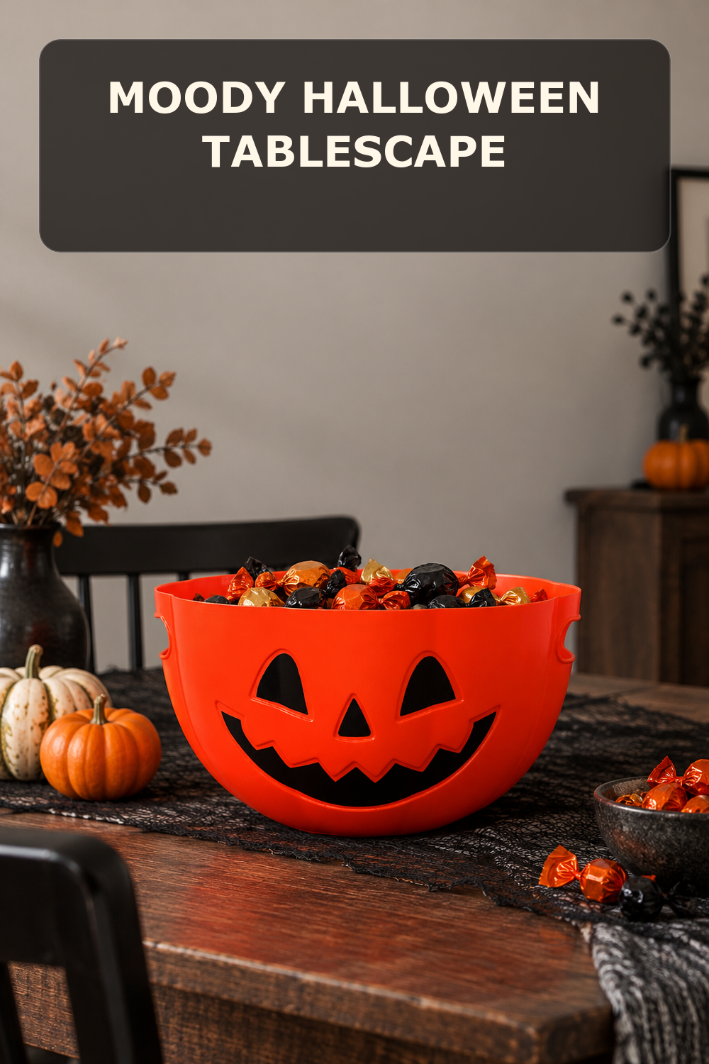 Pumpkin candy bowl; styling inspiration
