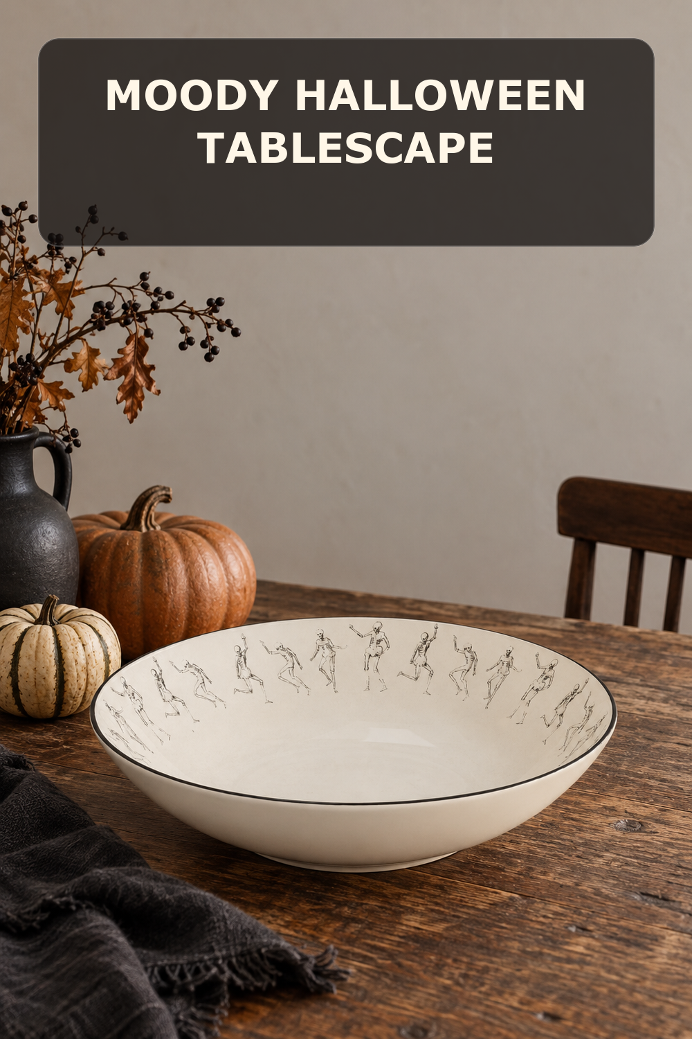 Skeleton serving bowl; styling inspiration