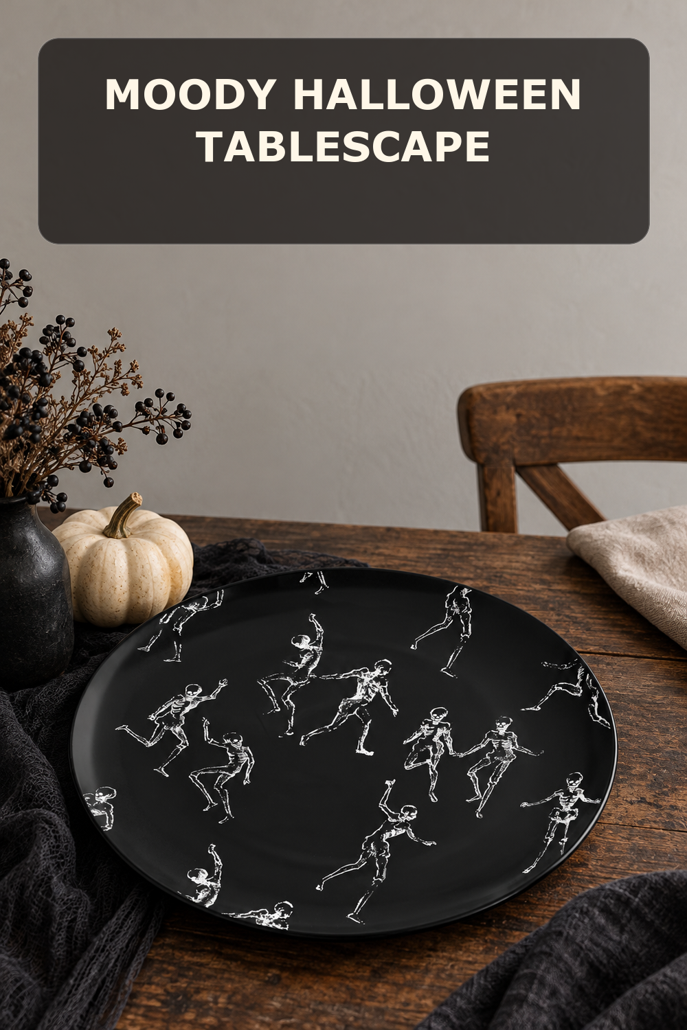 Skeleton serving platter; styling inspiration