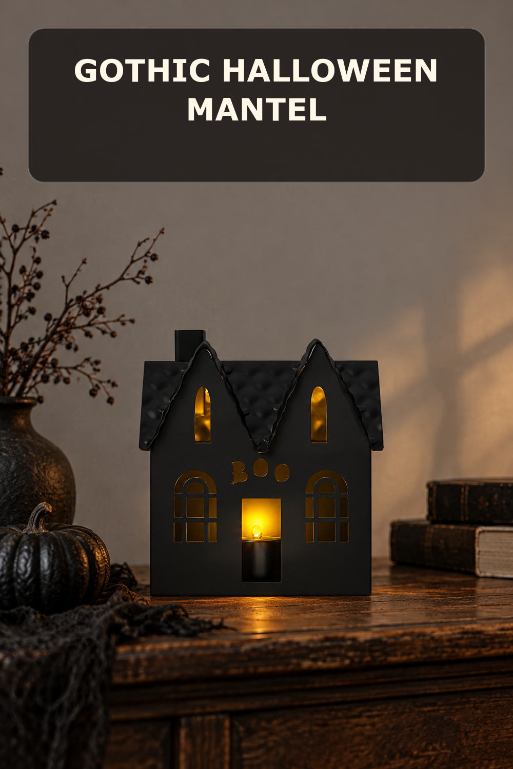 Lit boo house sculpture; styling inspiration
