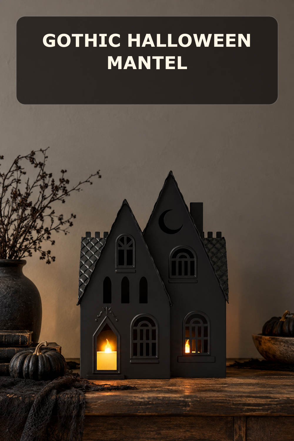 Large metal haunted house; styling inspiration