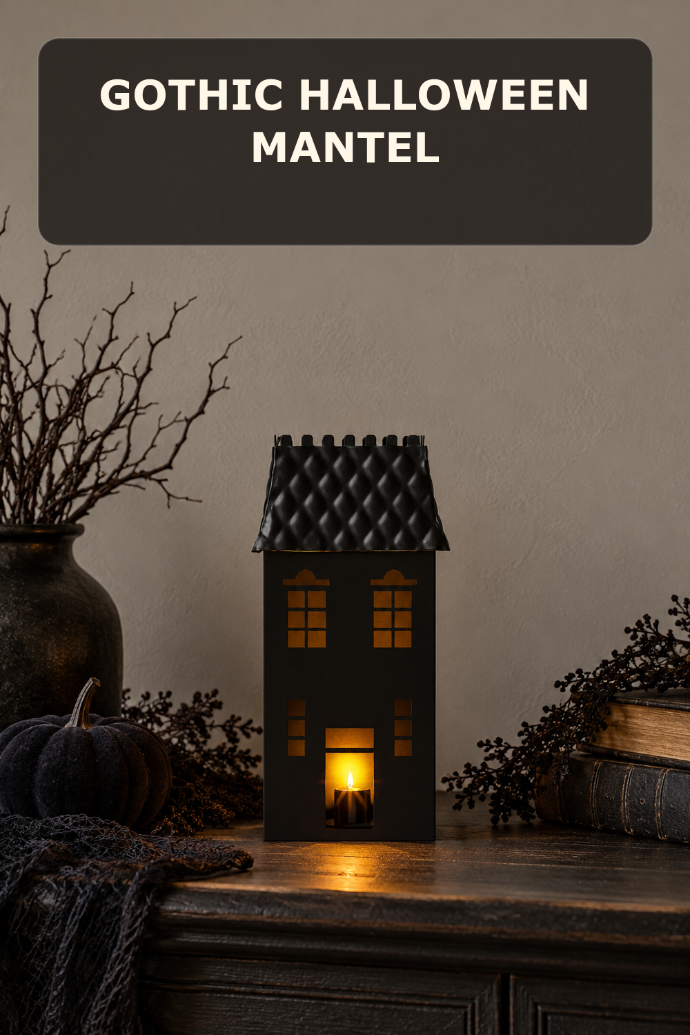 Small metal haunted house; styling inspiration