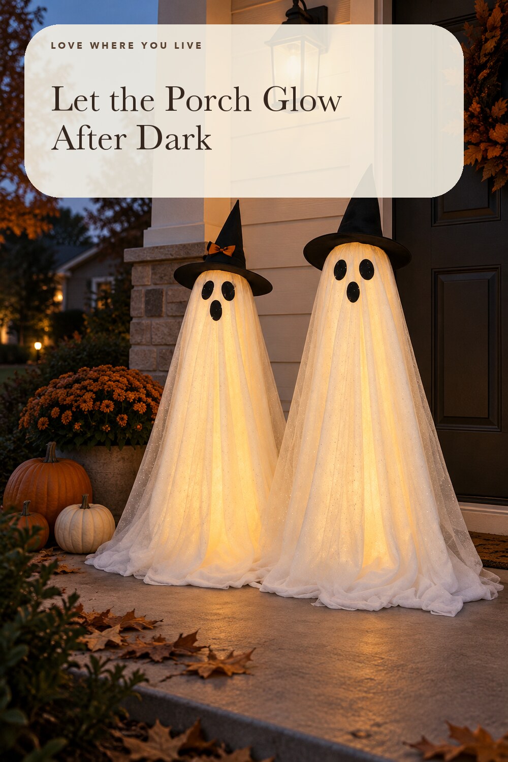 2Packs Halloween Decorations Outdoor,Halloweens Party Decoration Indoor,59in Spooky Ghost with Remote Control String Lights,Halloween-Ghost Lights for Porches Yards Gardens Lawn; styling inspiration