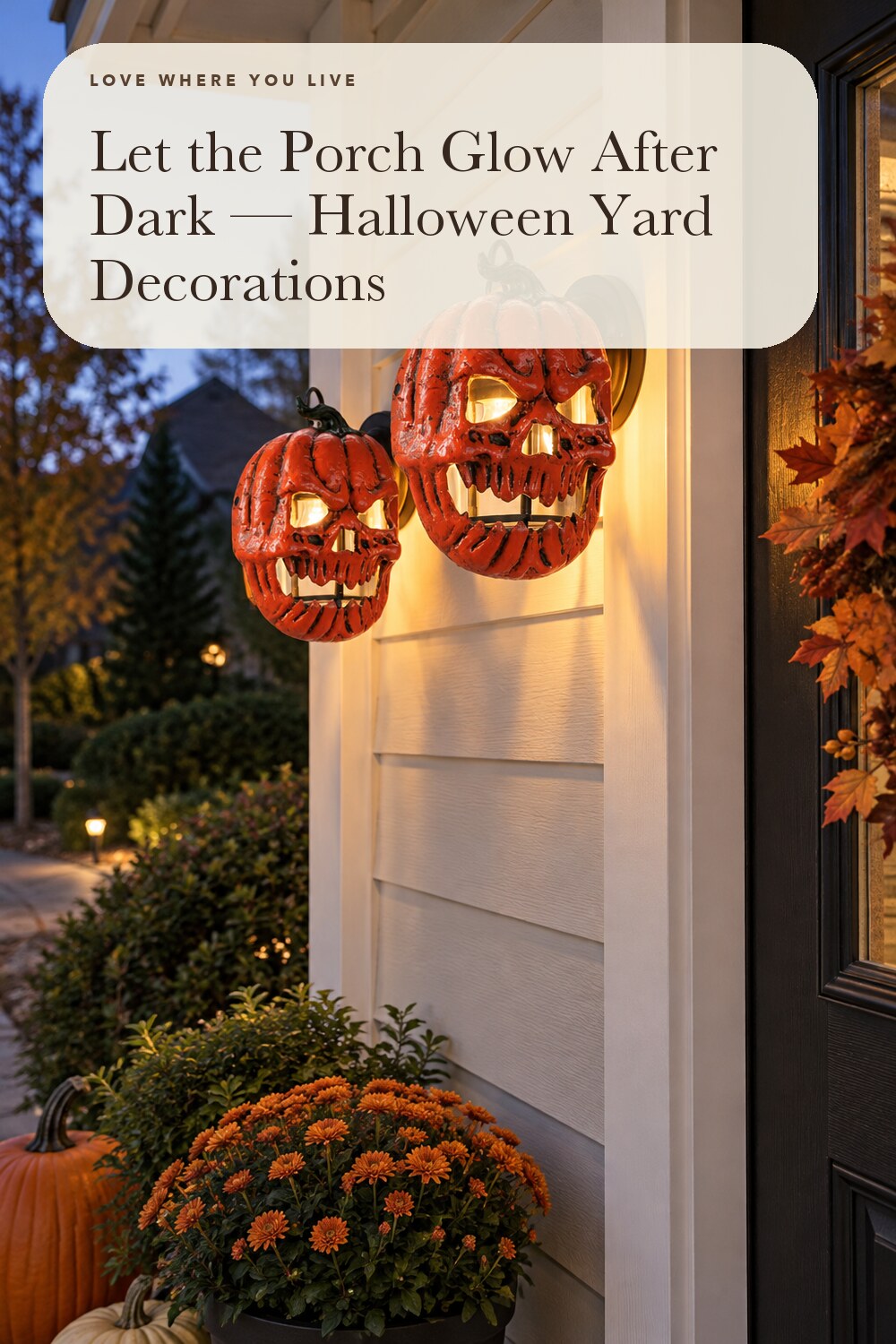 2 Pack Halloween Porch Light Covers, Halloween Decorations Outdoor Skeleton Porch Light Covers, Halloween Pumpkins Ornament for Porch, Garage, Front Door, Outdoor, Ceiling Lamp; styling inspiration