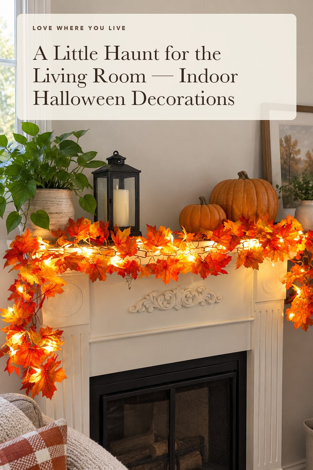Fall Decor 2 Pack Fall Garland with Lights Enlarged Maple Leaves 20Ft 40LED; styling inspiration