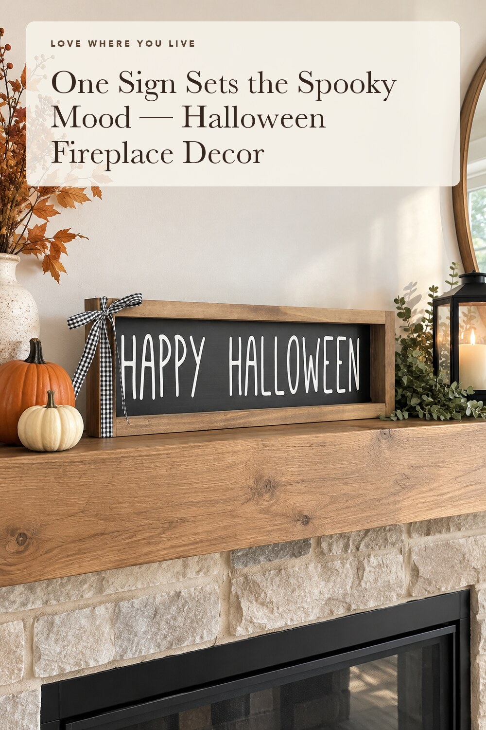flangairy Happy Halloween Sign, Home Decor Indoor for Shelf Wall Table Desk; styling inspiration