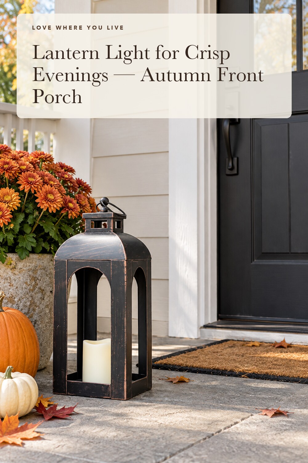 DECORKEY LED Lantern Decorative Outdoor&Indoor, Set of 2 (17’’&13’’) Black Metal Lanterns Decor, Vintage Hanging Candle Holder for Home Porch Wedding Halloween Christmas Decorations Battery Powered; styling inspiration