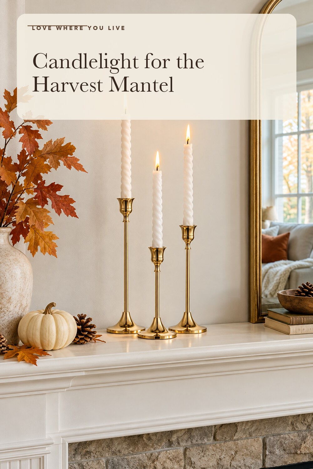 Candlestick Holders Taper Candle Holders, Set of 3 Candle Stick Holders Set, Brass Gold Candlestick Holder Set, Vintage Modern Decorative Centerpiece for Table Mantel Wedding Housewarming Gift; styling inspiration