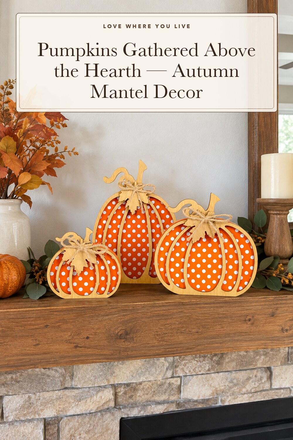 OLANRUN Fall Pumpkin Decor, Thanksgiving Fall Decorations for Home, Wooden Pumpkin Autumn Decor, 3 PCS Handmade Crafts, Thanksgiving Decorations for Indoor, Home Table Tiered Tray Mantel (4-8 Inch); styling inspiration