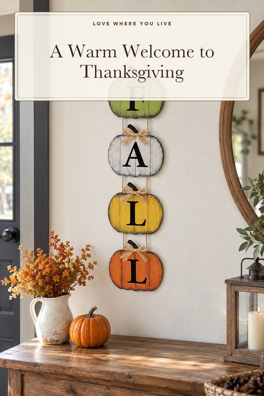 Fall Decorations for Home Fall Pumpkin Door Sign Rustic Farmhouse Pumpkin Thanksgiving Decorations Wooden Hanging Signs for Outdoor Wall Home Decor; styling inspiration