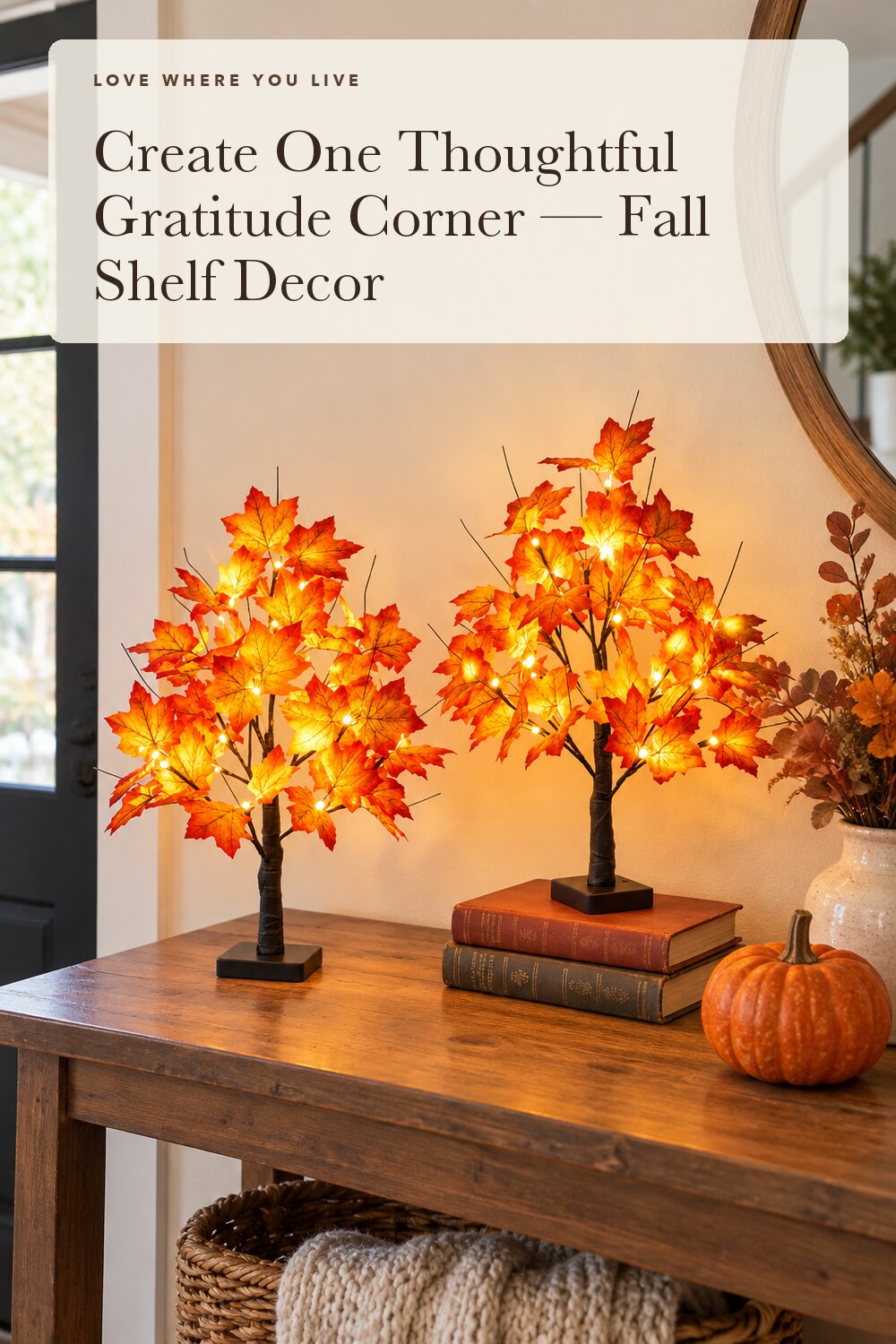 EAMBRITE Fall Decorations for Home Fall Maple Tree Fall Decor Fall Trees; styling inspiration