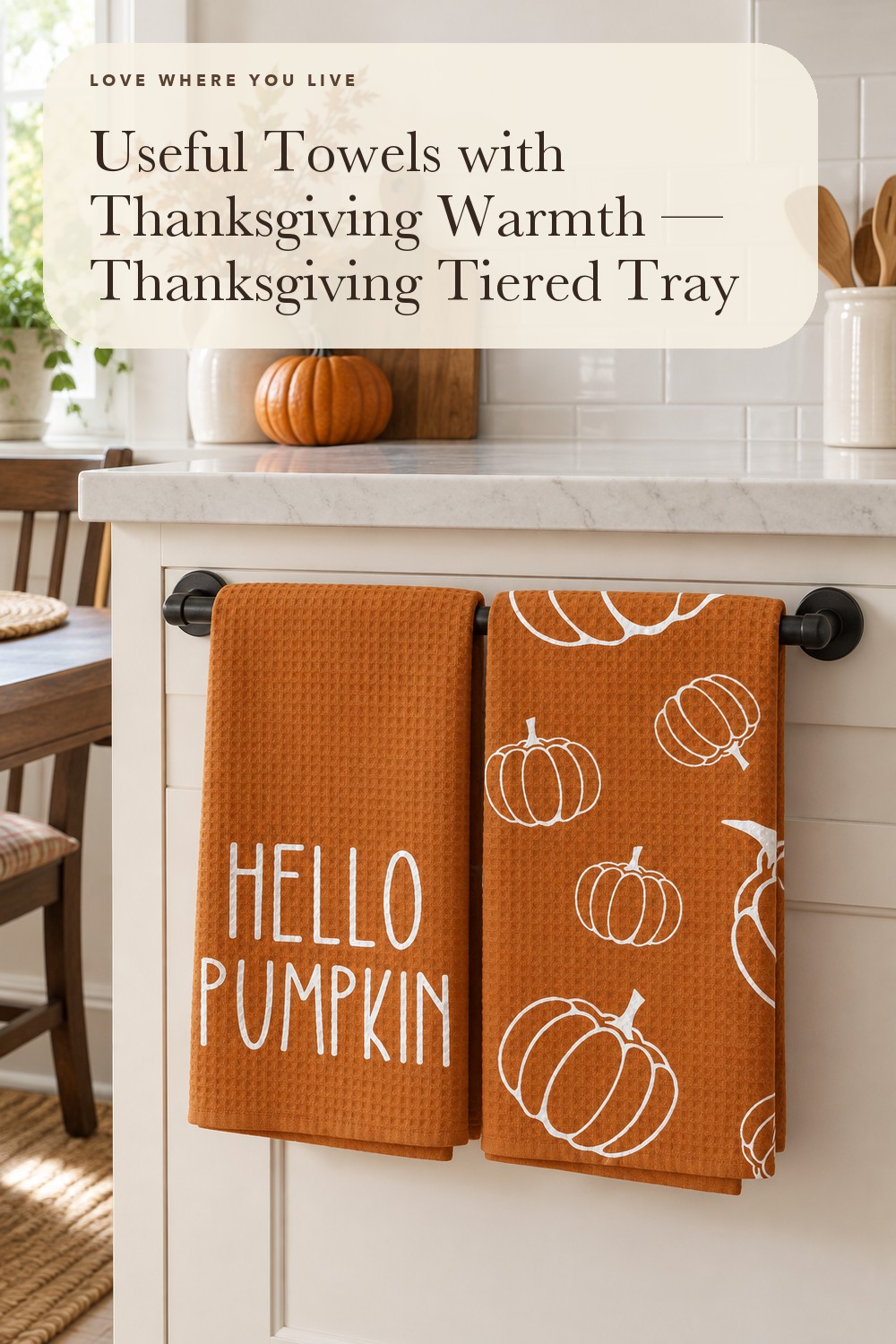 OHSUL Fall Kitchen Towels, Autumn Pumpkin Decor, Hand Dish Towels, Autumn Home Decor Decorations, Bathroom Decor, Housewarming Gifts, Set of 2; styling inspiration