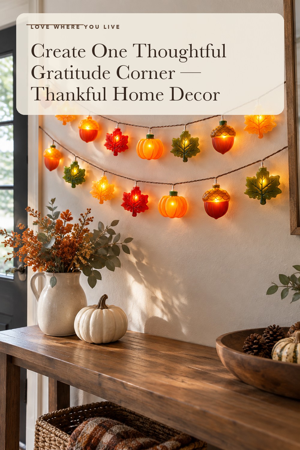 LOLStar Fall Decor, Fall String Lights, 9.8FT 20LED Thanksgiving Lights; styling inspiration