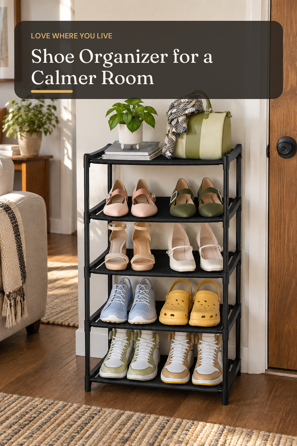 Autonomier 5-Tier Extra Small Shoe Rack (16.3" Wide), Narrow Space-Saving; styling inspiration