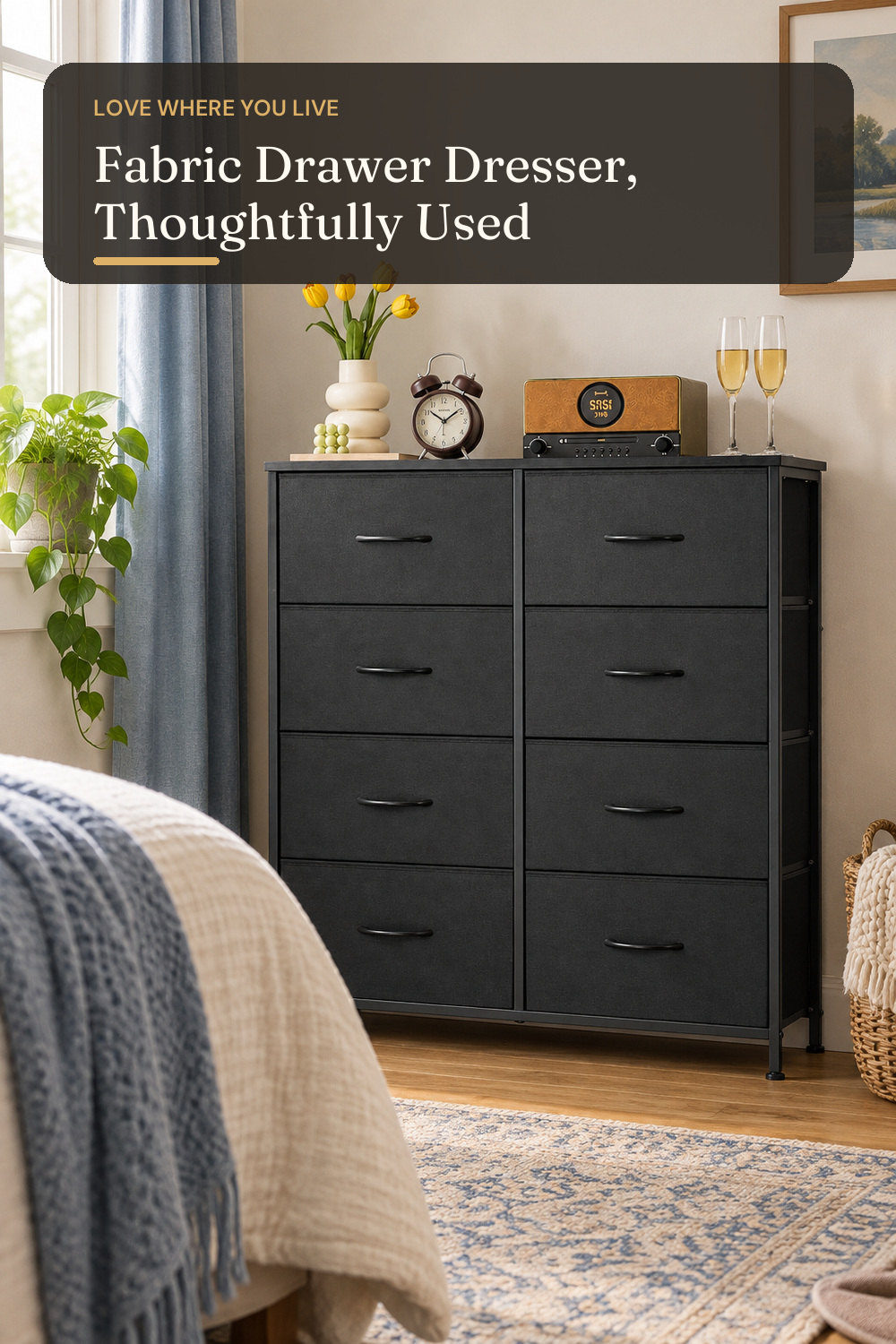 8-Drawer Dresser for Bedroom, Anti-Tip Tall Storage Organizer; styling inspiration