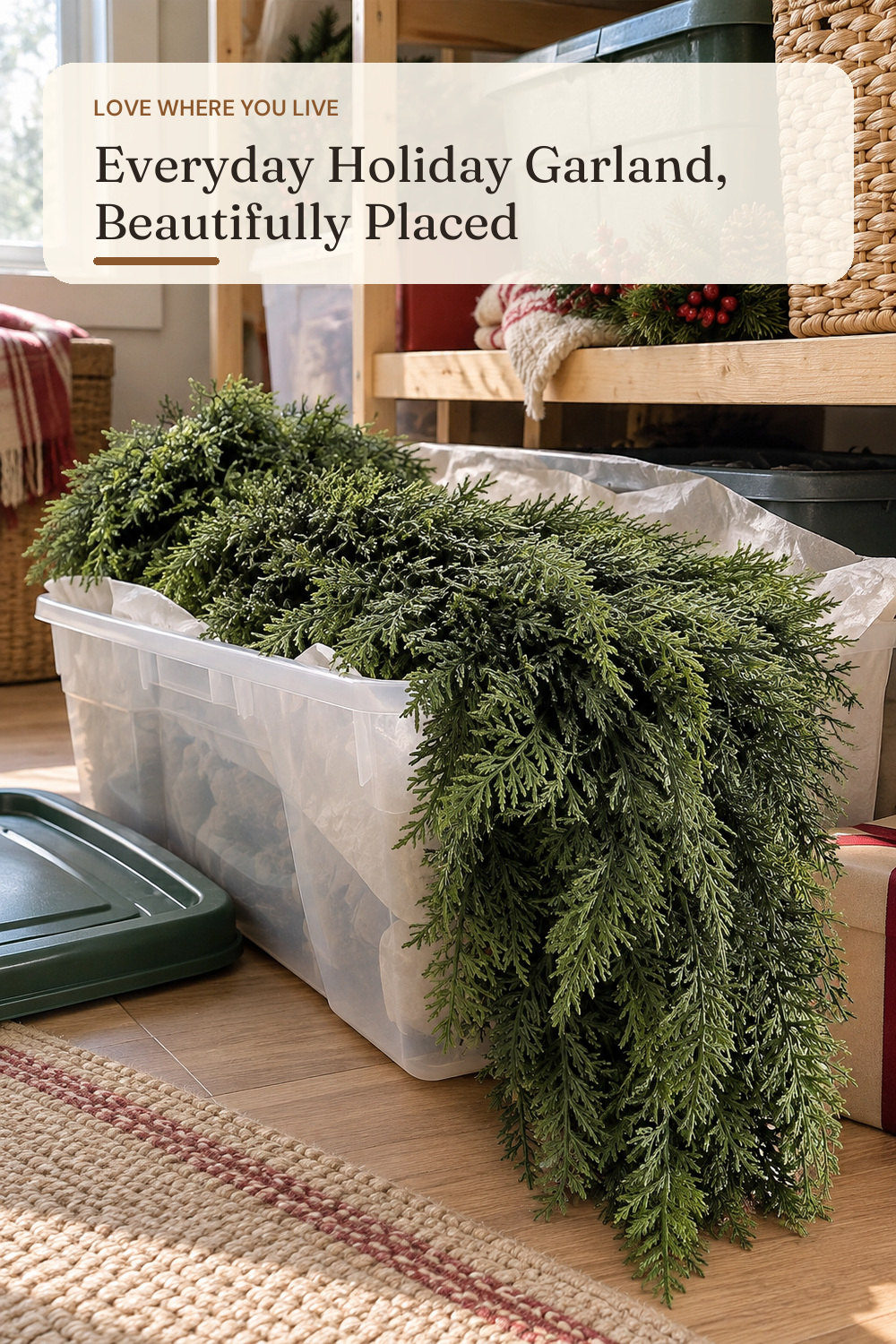 Alupssuc 9FT Christmas Garland, Encrypting Real Touch &Full Cedar Garland; styling inspiration