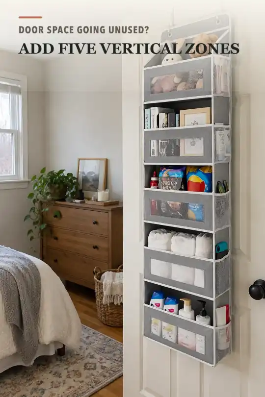 Over-Door Organizer for Bedroom, Pantry, and Bathroom Storage