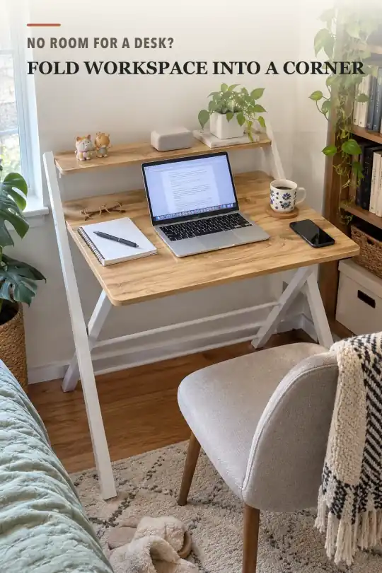 Folding Desk for Small Spaces and Small Home Office Setups