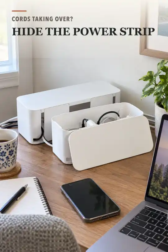 Cable Management Box for Desk and TV Cord Organization Ideas