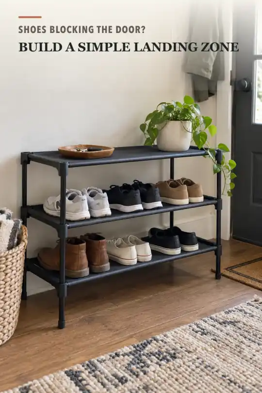 Entryway Shoe Rack for Hallway and Small Space Storage Ideas