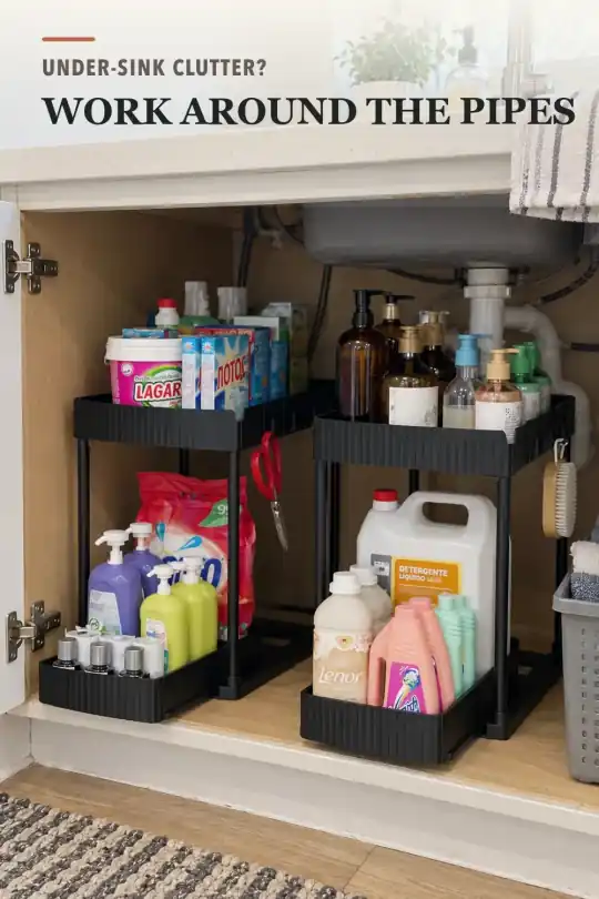 Under Sink Organizer for Kitchen Cabinet Storage and Organization Ideas