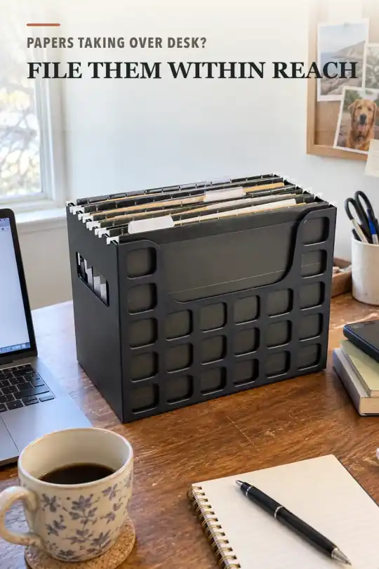Desktop File Organizer for Home Office Paper Storage Ideas