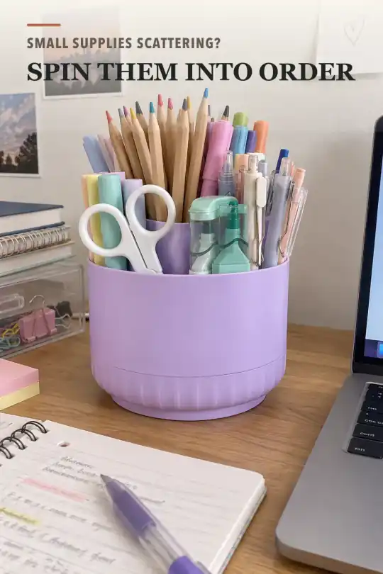 Desk Pen Organizer for Home Office and Desktop Storage Ideas