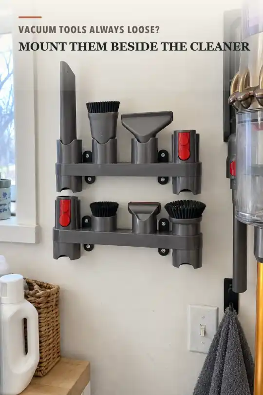 Vacuum Attachment Organizer for Dyson Tool Storage Ideas