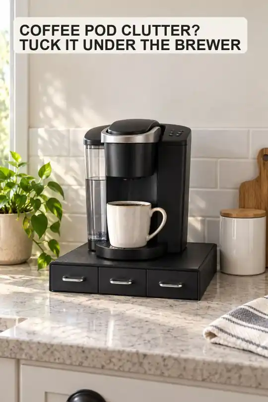 Coffee Pod Drawer Organizer That Keeps the Counter Easy to Scan