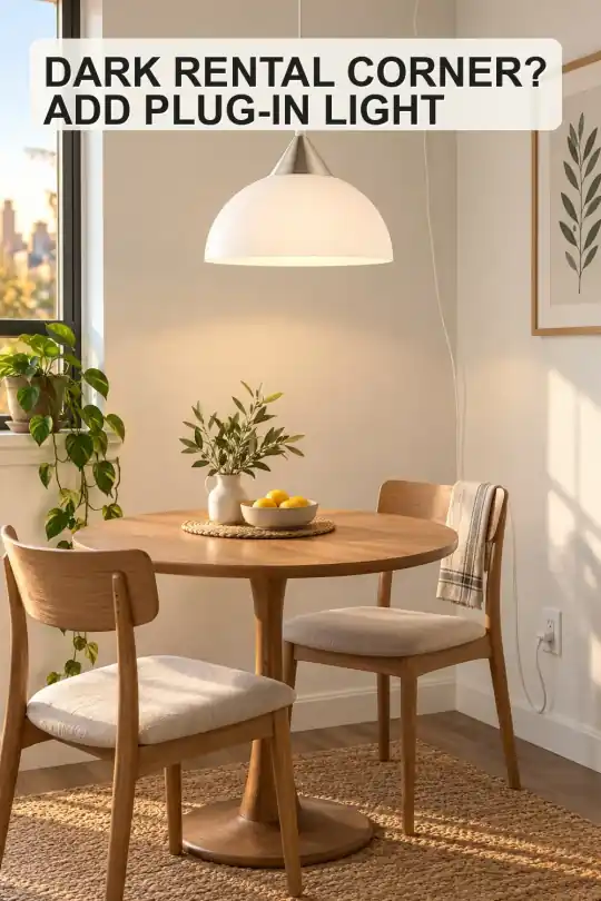 Plug In Pendant Light for a Renter-Friendly Dining Nook Update