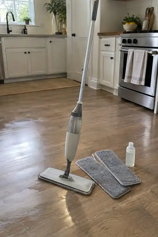 Swiffer PowerMop Starter Kit; styling illustration