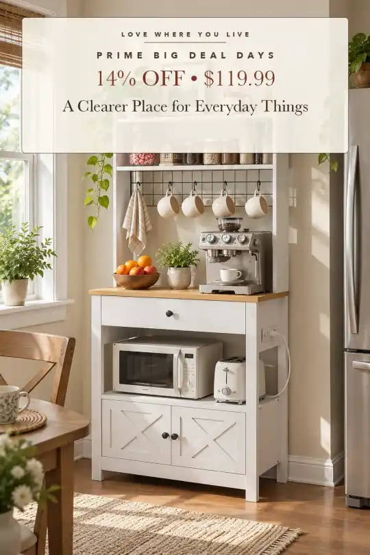 baker rack with outlet; styling illustration