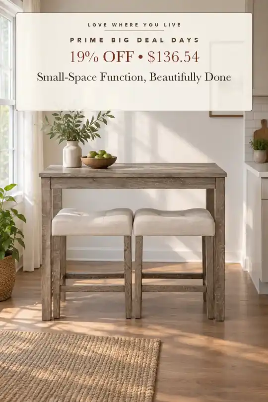 counter-height dining set; styling illustration