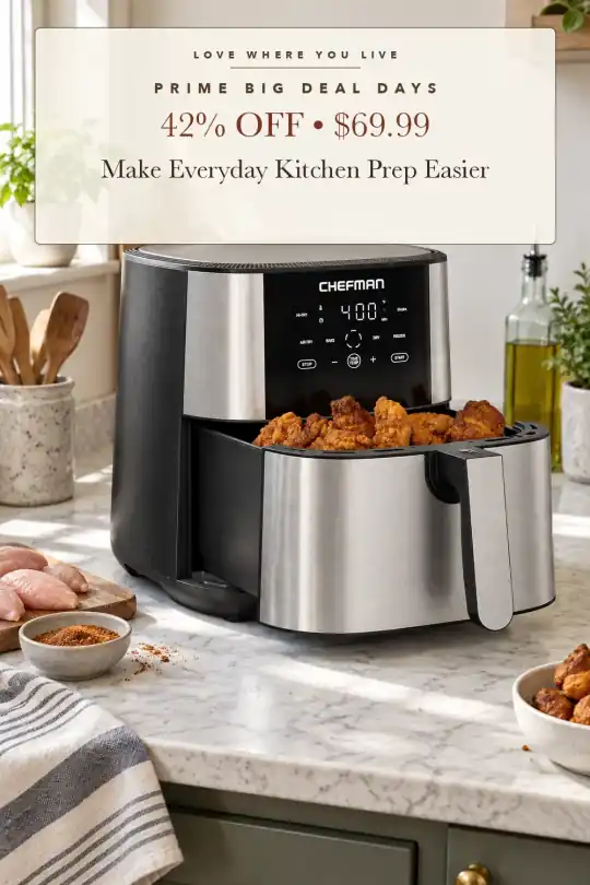 eight-quart air fryer; styling illustration