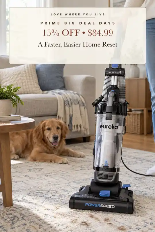 lightweight upright vacuum; styling illustration