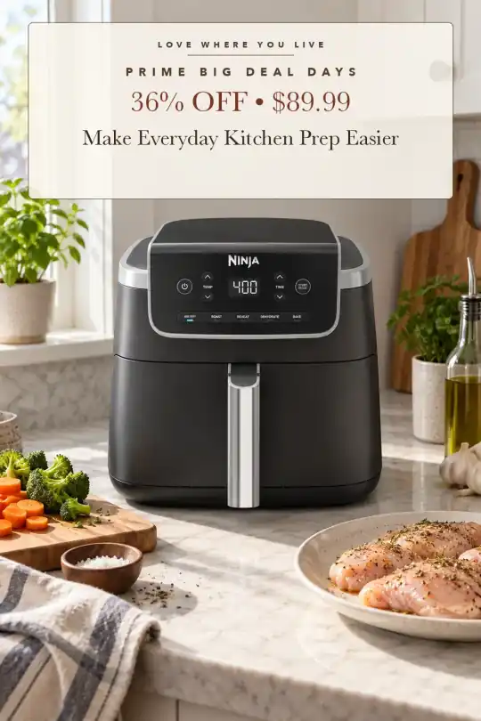 five-quart air fryer; styling illustration
