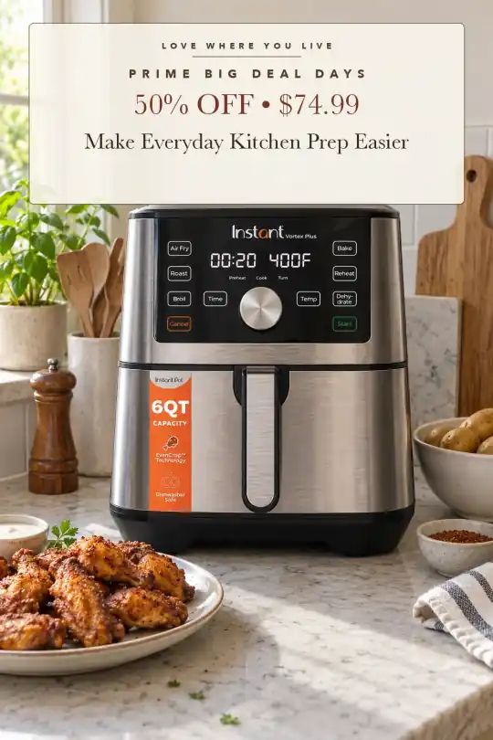 six-quart air fryer; styling illustration