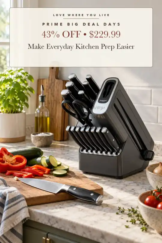 17-piece knife block; styling illustration